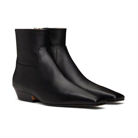KHAITE Shoes - KHAITE Black Marfa Ankle Boots